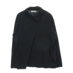 Yohji Yamamoto POUR HOMME (ヨウジヤマモト プールオム) レイヤード襟 タートルネック ウール ニット セーター ブラック HX-T06-170のサムネイル