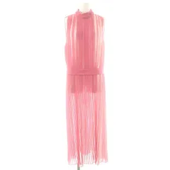 ビーシービージーマックスアズリア BCBGMAXAZRIA ノースリーブプリーツワンピース ロング シアー S ピンク オフホワイト ライトピンク /DO ■OSのサムネイル