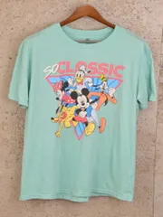 Disney ディズニー Mickey&Co. ミッキーマウス Tシャツ Fab5 So Classic 古着 Lサイズ ブルー メンズ used F-NEW282