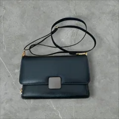 ブラックレザーショルダーバッグ レディース ショルダー取り外し可