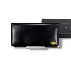 ダンヒル　dunhill　二つ折り長財布　ロングウォレット　ブラック　黒　レザー　ワンポイントロゴ
