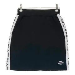 サイズ：S FILA GOLF フィラゴルフ  ストレッチ スカート ロゴライン  ブラック系 [240101408895]# ゴルフウェア レディース ストスト
