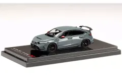 【中古】ミニカー 1/64 Honda CIVIC TYPE R (FL5) RACING BLACK Package / 純正オプションパーツ装着車(ソニックグレーパール) [HJ645063GM]