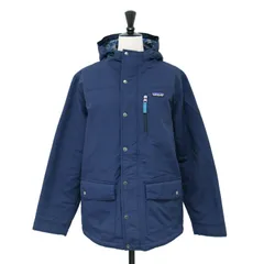 Patagonia パタゴニア ジャケット ネイビー 紺 サイズ:KIDS XXL(Sサイズ相当) / キッズ インファーノ ジャケット 68460 / ナイロン 裏ボア フリース フード付き / アウター ブルゾン【レディース】【中古】