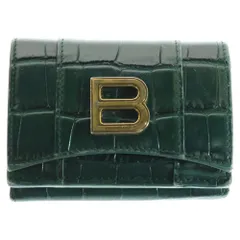 BALENCIAGAバレンシアガ　クロコ型押し　コンパクト　3つ折財布　❤︎ 2025年最新】バレンシアガ 財布 クロコの人気アイテム - メルカリ
