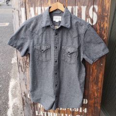 【DENIM＆SUPPLY Ralph Lauren】デニム＆サプライ ラルフローレン ブラックシャンブレ 半袖 ウエスタンシャツ US-M