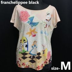 일본제 프란슈리페 블랙/franchelippee black 이상한 나라의 앨리스/프린트/반소매 T셔츠[레이디스 M/라이트 핑크]/Made in Japan◆sBH897<sale>