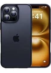 ★CASEKOO iPhone 16 Pro 用 ケース 耐衝撃 滑り止め 指紋防止 米軍MIL規格 マット仕上げ ストラップホール付き 黄変防止 耐久性 カバー ワイヤレス充電対応 アイフォン 16 プロ 用 6.3 インチ ケース マットブラック