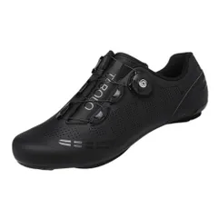 ☆ ブラック ☆ 43(27.0cm) ☆ サイクルシューズ ロード用 メンズ サイクルシューズ ロード用 メンズ ロードバイクシューズ ロード用シューズ ロードバイク靴 靴紐 ひも靴 自転車靴 靴 シュ－ズ ロード バイク ロードバイク フラット