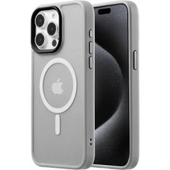 【数量限定】マグネット搭載 ワイヤレス充電 耐衝撃 透明 耐久性 ケース 全面保護 黄ばみなし ケース ストラップホール付き 用 イフォン 15 15 Pro Pro 用 カバー iPhone マグセーフ対応 【米軍規格・MagSafe対応】Gtsoho グレ