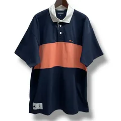 DESCENDANT ポロシャツ 長袖 切替 CACHALOT 刺繍 L 紺 DESCENDANT/CACHALOT POLO JERJEY (NAVY)