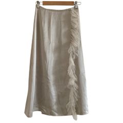 良品 Cygne シーニュ ミモレ丈 バルーンスカート ホワイト レディース  