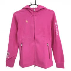 【新品】パーリーゲイツ ジップパーカー ピンク ロゴ刺しゅう 表微起毛 レディース 0(S) ゴルフウェア PEARLY GATES