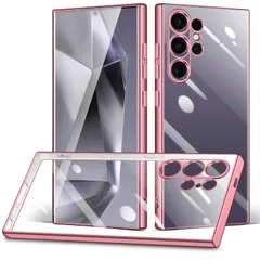【人気商品】ギャラクシー ストラップホール ソフトカバー S24 S24 軽量 耐衝撃 薄型 Ultra Ultra シリコン TPU スマホケース 透明 カバー SC-52E クリア （ローズゴールド） ケース Galaxy Samsung