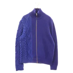 Martin Margiela (マルタンマルジェラ) 19SS 再構築 ドライバーズ ジップアップ ニット カーディガン ブルー S50GP0134 S16574のサムネイル