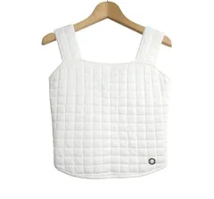 美品 CHANEL シャネル チョコバー ビスチェ タンクトップ ベスト トップス キルティング スクエアネック 00T P15526  ホワイト サイズ36 レディースのサムネイル