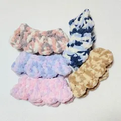ハンドメイド ペット用 ミニサイズ モール ニット スヌード パステル系 ミックスカラー