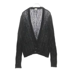 SAINT LAURENT PARIS (サンローランパリ) ローゲージ リブ ニット カーディガン ブラック 724104 Y75VPのサムネイル
