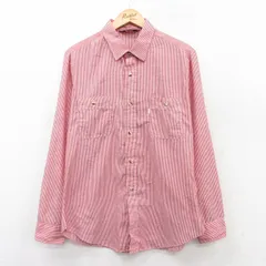 M/古着 リーバイス Levis 長袖 ブランド シャツ メンズ 90s 赤系他 レッド ストライプ 25sep09 中古 トップス