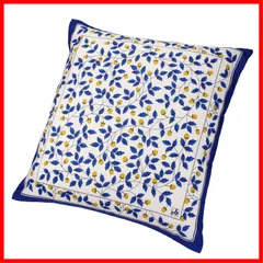 【人気商品】洗える 洋風 銘仙判(55X59cm) いちご柄 】座布団カバー 日本製 西川 ブルー 【 PG02083095 nishikawa