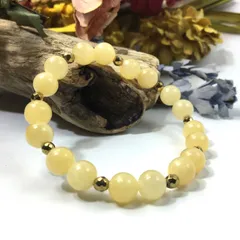 パワーストーン ブレスレット アラゴナイト 天然石ブレス （ゴールドヘマタイト）レディース 女性  数珠ブレス 開運 プレゼント ギフト  [n]