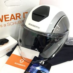 SCHUBERTH M1PRO 61 ジェットヘルメット 除菌消臭済 XLサイズ アウトライングレー オートバイ ツーリング ライディング バイカー バイク用品 シューベルト ◇TA2679