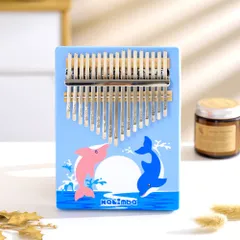 ☆ イルカ ☆ カリンバ 17キー pmyca04 カリンバ 17キー かわいい 17音 キッズ おしゃれ 親指ピアノ サムピアノ おやゆびピアノ アフリカ楽器 楽器 子供用 ピアノ フィンガーピアノ ポータブル 演奏やすい 初心者向け ハンマーのサムネイル