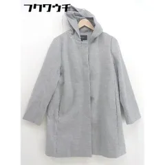 ■ ◎ COMME CA ISM コムサイズム 比翼 フード コート サイズ11 グレー レディース  【1109210002213】