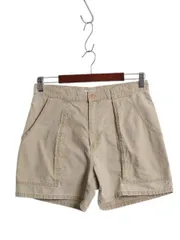 【お得なクーポン配布中!】 80s バナナリパブリック ショートパンツ メンズ 30 ヴィンテージ サファリ ミリタリー ベイカー タイプ ショーツ コットン 短パン ベージュ