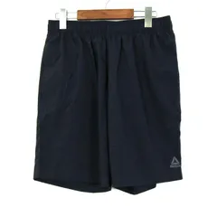 リーボック ショートパンツ ハーフパンツ スポーツウエア トレーニングウエア ボトムス メンズ Lサイズ ネイビー系 Reebok 【中古】