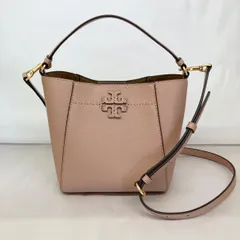 【美品】 TORY BURCH （トリーバーチ） ﾏｯｸｸﾞﾛｰ ｽﾓｰﾙ ﾊﾞｹｯﾄﾊﾞｯｸﾞ 2way バッグ ハンドバッグ  Pink ﾋﾟﾝｸ 74956 used:A