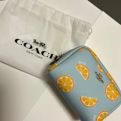 新作 COACH コーナー ジップ リストレット◇フルーツ プリント