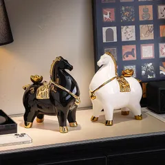 【美品】ウマ　馬　陶器　イタリア　置物　インテリア　工芸品　美術品　A3393 美品】ウマ馬陶器イタリア置物インテリア工芸品美術品A3393