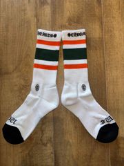 CHROME HEARTS クロムハーツ Socks ソックス 靴下 ライン ボーダー 白 ホワイト オレンジ カーキ Mサイズ 新品未使用