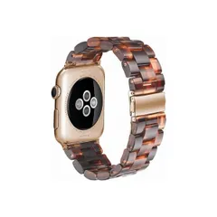 対応Apple Watch 樹脂バンド バンド ステンレス アップルウォッチ(べっ甲|42mm 44mm 45mm 49mm)