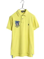 【お得なクーポン配布中!】 ポロ ラルフローレン 鹿の子 半袖 ポロシャツ メンズ M / 古着 半袖シャツ コットン カットソー ワンポイント ステンシル カジュアル 細身