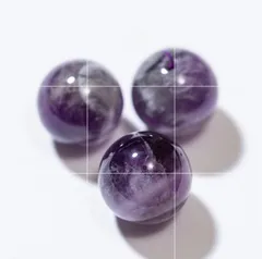 ドッグディースアメジスト 紫水晶 パワーストーン 10ミリ 3粒 両穴 S70