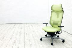 オカムラ アトラスチェア 中古 アトラス OKAMURA Atlas 座クッション 中古オフィス家具 ピスタチオグリーン 【A000003542】