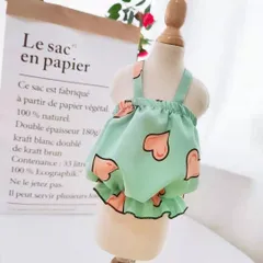 犬服女の子 ペット服 キャミソール ハート可愛い ドッグウェア ペットウェア