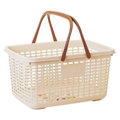 パンどろぼう 買い物かご 収納バスケット アイボリー マイバスケット 
