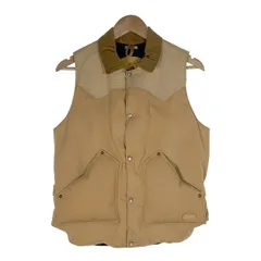 WAREHOUSE ウエアハウス Rocky Mountain Featherbed ロッキーマウンテン レザーヨーク ダウンベスト ダック地 ベージュ Size 36のサムネイル