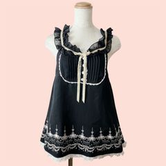 LIZLISA TRALA LA y2k 姫系 姫ギャル  ベビードール　キャミ　ベロアリボン