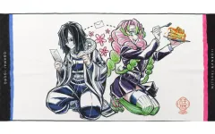 【中古】タオル・手ぬぐい 伊黒小芭内＆甘露寺蜜璃 柱描き下ろしイラスト 大判タオル 「アニメ 鬼滅の刃 柱展 -そして無限城へ-」