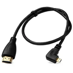 新品 - HDMI オス HDMI HDTV ケーブル Micro 携帯電話 90度 & タブレット用…HD-066。 直角 5 Feet cablecc HD-066-LE-1.5M