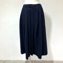 RH-S019 コムデギャルソン コムデギャルソン COMME des GARCONS COMME des GARCONS ウールフラノ フレアスカート 紺色 Sサイズ 2021年A/W