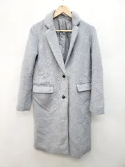 ◇ SENSE OF PLACE by URBAN RESEARCH ウール混 くすみカラー 長袖 チェスターコート サイズ38 ブルー系 レディース P  【1404040016332】