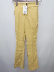 ◇ ◎ ●未使用● vis-<!-利用不可文字-!>-vis ビザビ センタープレス フレアパンツ サイズSS イエロー レディース P  【1407260018278】