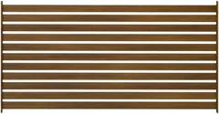 在庫処分タカショー フェンス 美WOOD 木目調 錆キズに強いアルミ製 幅120cm×奥行2.5cm×高さ62.3cm スリムボーダー ナチュラルウッド 目隠し 庭 ガーデン BEW-FS623NW