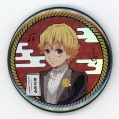 【中古】バッジ・ピンズ 我妻善逸(ホログラムver.) 「劇場版 鬼滅の刃 無限列車編 オーケストラコンサート 鬼滅の奏 ランダム缶バッジ」