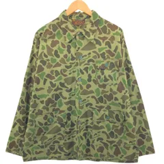 80s ヴィンテージ カバーオール ハンティングジャケット 襟レザー ダック 緑 古着 90s LANDS' END 本革 レザー襟 ダック ハンティング